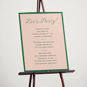"cotillion" - Schedule Signs in Peach by Megan Davis - In Use