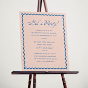 "Party" - Schedule Signs in Paloma by Megan Davis - In Use