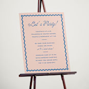 "Party" - Schedule Signs in Paloma by Megan Davis - In Use