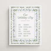 "Vintage Sketched" - Schedule Signs in Wisteria by Jenna Holcomb - Front