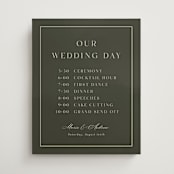 "refined" - Schedule Signs in Olive by Nicole Walsh - Front