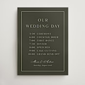 "refined" - Schedule Signs in Olive by Nicole Walsh - Front