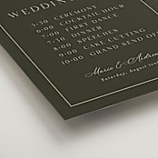 "refined" - Schedule Signs in Olive by Nicole Walsh - Detail