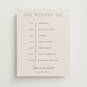 "In Love" - Schedule Signs in Linen by Vanessa Doyle - Front