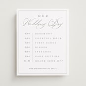 "Overlapping" - Schedule Signs in Cotton by Amy Kross - Front