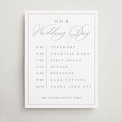 "Overlapping" - Schedule Signs in Cotton by Amy Kross - Front