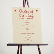 "Big Heart Wedding" - Schedule Signs in Cherry by Ani Somi - In Use