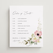 "Timeless Blooms" - Schedule Signs in Peony by Susan Moyal - Front