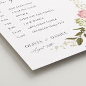 "Timeless Blooms" - Schedule Signs in Peony by Susan Moyal - Detail