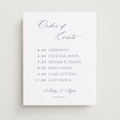 "watercolor flowers crest" - Schedule Signs in Dusty Blue by Cass Loh - Front