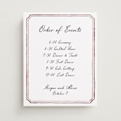 "Handwritten" - Schedule Signs in Wine by Cass Loh - Front