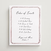 "Handwritten" - Schedule Signs in Wine by Cass Loh - Front