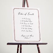 "Handwritten" - Schedule Signs in Wine by Cass Loh - In Use