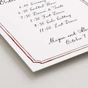 "Handwritten" - Schedule Signs in Wine by Cass Loh - Detail