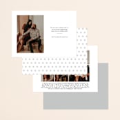 "Timeless" - Save the Dates in White by Oscar and Emma - Karly Depew - Back of Card Options