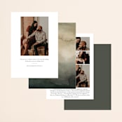 "Olive Branch" - Save the Dates in Olive by Wildfield Paper Co - Back of Card Options