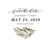 "Olive Branch" - Save the Dates in Olive by Wildfield Paper Co - Detail