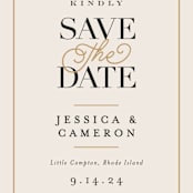 "Ivory Details" - Save the Dates in Smoke by Jennifer Wick - Detail