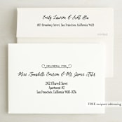 "Inked" - Save the Dates in Parchment by GeekInk Design - FREE Recipient Addressing