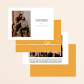 "The Happy Couple" - Save the Dates in Tangerine by R studio - Back of Card Options