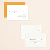 "The Happy Couple" - Save the Dates in Tangerine by R studio - Assembled