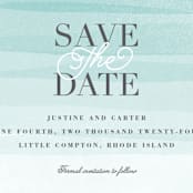 "Old Post Road" - Save the Dates in Sea Salt by Jennifer Wick - Detail