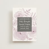 "Watercolor Floral" - Save the Dates in Lilac by Jill Means - Front