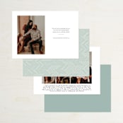 "Shades" - Save the Dates in Celadon by Olive and Violet - Back of Card Options