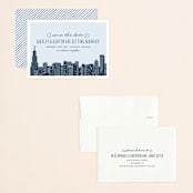 "Big City - Chicago" - Save the Dates in Pale Blue by Hooray Creative - Assembled