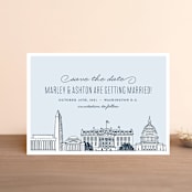 "Big City - Washington DC" - Save the Dates in Pale Blue by Hooray Creative - Front