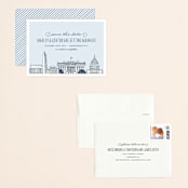 "Big City - Washington DC" - Save the Dates in Pale Blue by Hooray Creative - Assembled