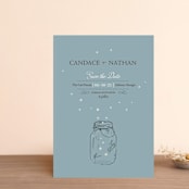 "Fireflies" - Save the Dates in Cornflower by Paige Rothhaar - Front