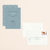 "Fireflies" - Save the Dates in Cornflower by Paige Rothhaar - Assembled