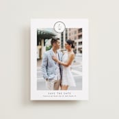 "Circle monogram" - Save the Dates in Cotton by Stacey Meacham - Front