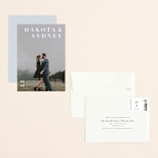 "Minimalism" - Save the Dates in Ivory by Shannon Chen of Four Wet Feet Studio - Assembled