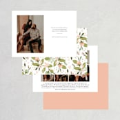 "Floral Ampersand" - Save the Dates in Rosebud by Jennifer Wick - Back of Card Options