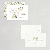"Floral Ampersand" - Save the Dates in Rosebud by Jennifer Wick - Assembled