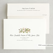 "Floral Ampersand" - Save the Dates in Rosebud by Jennifer Wick - FREE Recipient Addressing