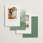 "Over the mountains" - Save the Dates in Fern by Helen Halik - Back of Card Options