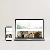 "Over the mountains" - Save the Dates in Fern by Helen Halik - FREE Wedding Website