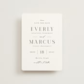"Everly" - Save the Dates in Snow by Hooray Creative - Front