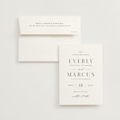 "Everly" - Save the Dates in Snow by Hooray Creative - Save the Date with Envelope