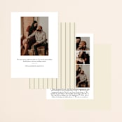 "Stache + Kiss" - Save the Dates in Crème by Penelope Poppy - Back of Card Options