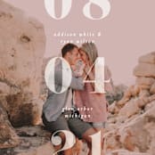 "We Found Love" - Save the Dates in Opal by Pixel and Hank - Detail