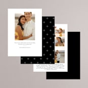 "Squared" - Save the Dates in Onyx by Hooray Creative - Back of Card Options