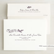 "Slated Forever" - Save the Dates in Plum by GeekInk Design - FREE Recipient Addressing
