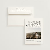 "Casual" - Save the Dates in Pearl by Owl and Toad - Save the Date with Envelope