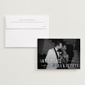 "Gaze" - Save the Dates in Snow by Pixel and Hank - Save the Date with Envelope