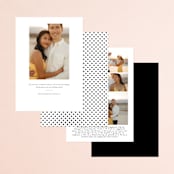 "Signature names" - Save the Dates in Pencil by Stacey Meacham - Back of Card Options