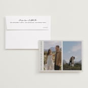 "Diptych Photos" - Save the Dates in Stone by Becky Nimoy - Save the Date with Envelope